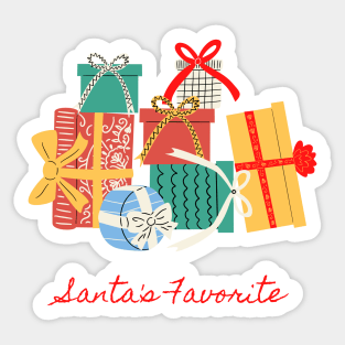 Santa Claus Christmas Gift Sticker